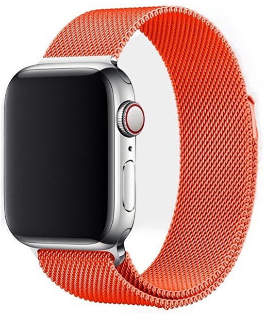 4wrist Ocelový milánský tah pro Apple Watch - Oranžový 38 40 41 mm