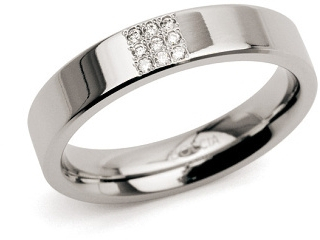 Boccia Titanium Titánový prsteň s diamantmi 0121-02 55 mm