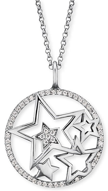 Engelsrufer Strieborný náhrdelník Hviezdy sa zirkónmi ERN-STARS-ZI