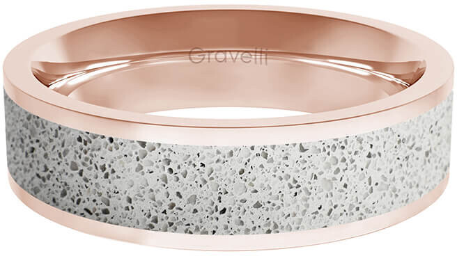 Gravelli Prsteň s betónom Fusion Bold bronzová   sivá GJRWRGG111 50 mm