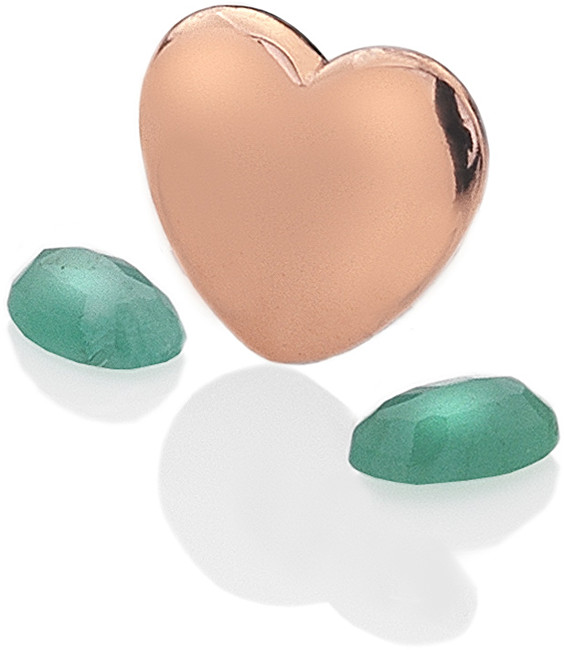 Hot Diamonds Element srdce sa smaragdy Anais Máj EX136