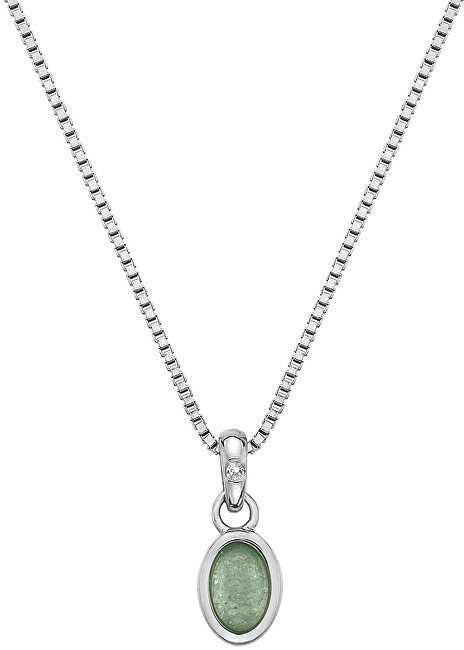 Hot Diamonds Strieborný náhrdelník pre narodené v marci Birthstone DP756