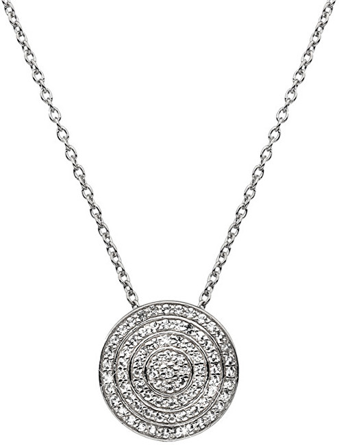 Hot Diamonds Strieborný náhrdelník s pravým diamantom Flora DP719 (retiazka, prívesok)