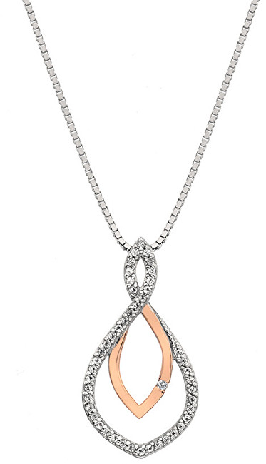 Hot Diamonds Strieborný náhrdelník s pravým diamantom Lily DP734