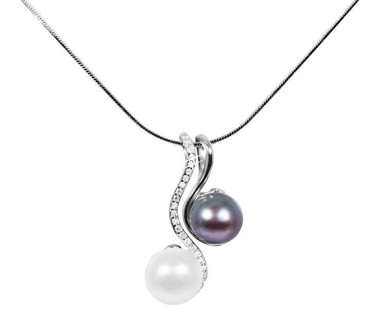 JwL Luxury Pearls Perlový náhrdelník 3v1 JL0540 (retiazka, prívesok, prívesok)