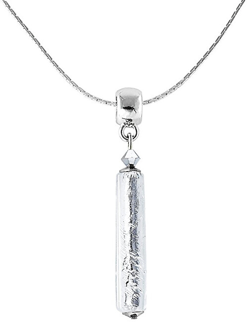 Lampglas Krištáľový náhrdelník Ice Queen s rýdzim striebrom v perle Lampglas NPR3