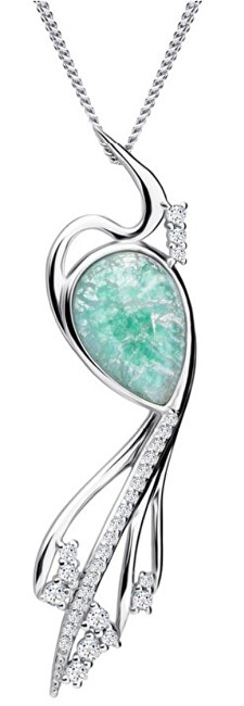Preciosa Elegantný náhrdelník Ines Matrix Tyrkys 6109 24 (retiazka, prívesok)
