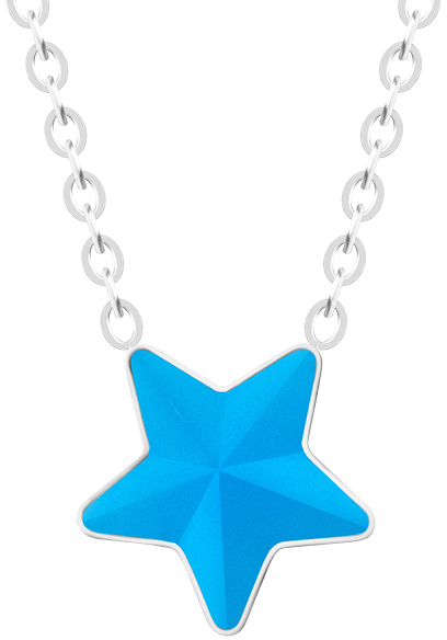 Preciosa Oceľový náhrdelník s matnou hviezdičkou Virgo Akva 7342 77