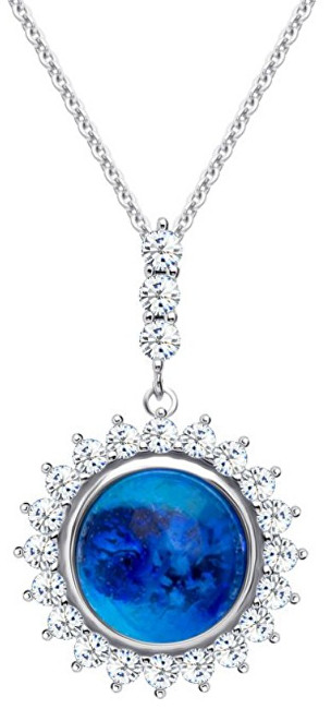 Preciosa Strieborný náhrdelník Camellia 6106 68 (retiazka, prívesok)