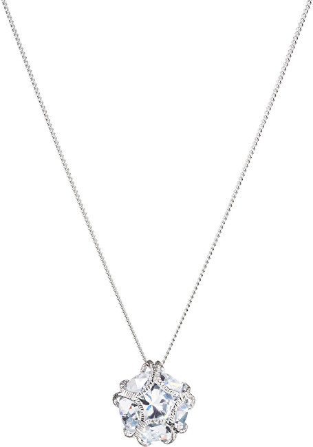 Preciosa Strieborný náhrdelník s trblietavým príveskom Fine 5063 00