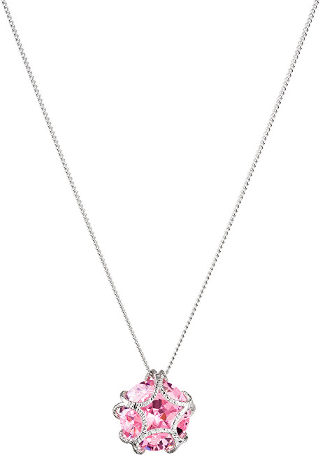 Preciosa Strieborný náhrdelník s trblietavým príveskom Fine 5063 69