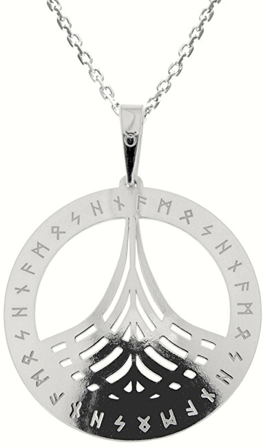 Praqia Jewellery Pánsky strieborný náhrdelník Knarr KO5202_MO060_50_RH (retiazka, prívesok)