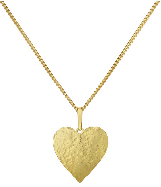 Praqia Jewellery Romantický pozlátený náhrdelník Cora KO6257_CU050_45 (retiazka, prívesok)