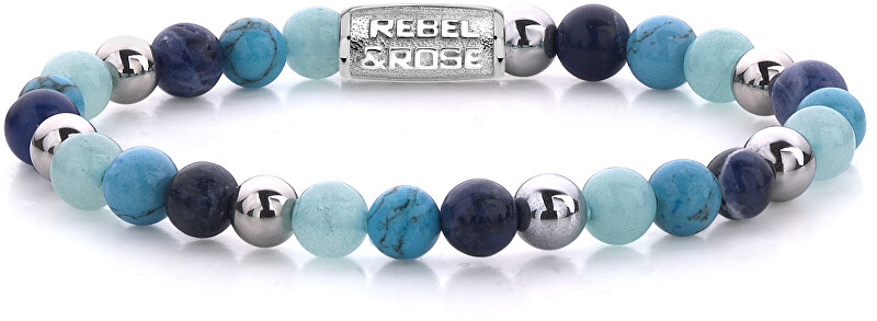 Rebel&Rose Oceľový náramok Blue Summer Vibes II RR-60056-S 16,5 cm - S