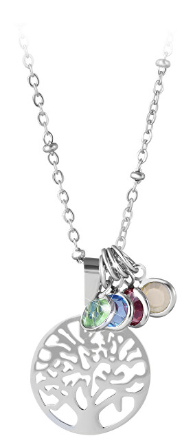 Troli Oceľový náhrdelník s vymeniteľnými prívesky (retiazka, 5x prívesok)