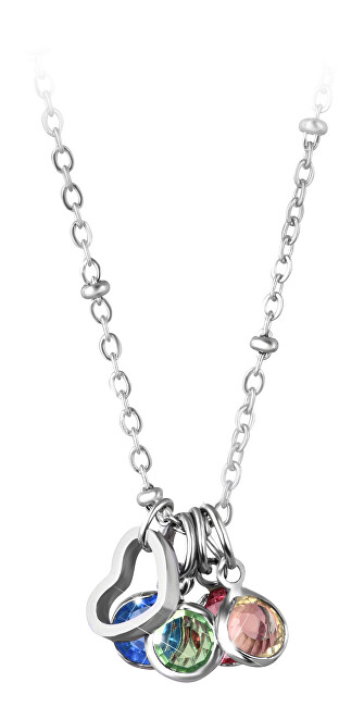 Troli Oceľový náhrdelník s vymeniteľnými prívesky (retiazka, 5x prívesok)