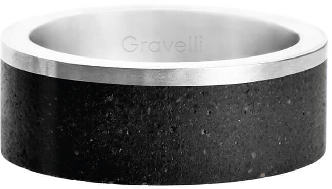 Gravelli Betónový prsteň Edge oceľová   atracitová GJRUSSA002 47 mm