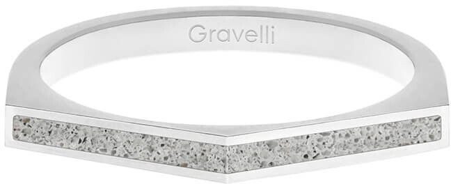 Gravelli Oceľový prsteň s betónom Two Side oceľová   sivá GJRWSSG122 50 mm