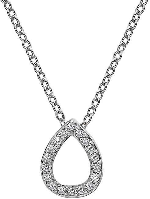 Hot Diamonds Strieborný náhrdelník so slzičkou Micro Bliss DP695 (retiazka, prívesok)