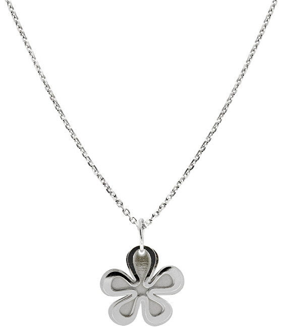 Praqia Jewellery Strieborný náhrdelník s dizajnom kvety KO0178_MO040_45_RH (retiazka, prívesok)