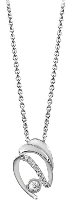 Silver Cat Strieborný náhrdelník so zirkónmi SC321 (retiazka, prívesok)