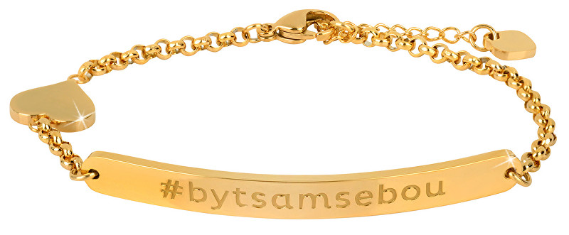 Troli Pozlátený oceľový náramok #bytsamsebou (kratší)