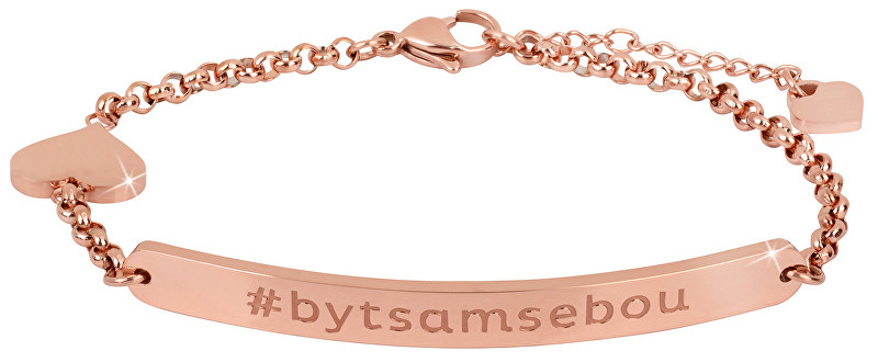 Troli Ružovo pozlátený oceľový náramok #bytsamsebou (kratšie)
